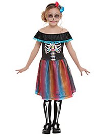 Dia De Los Muertos Neonkostume Til Piger