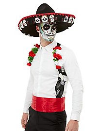 Día De Los Muertos Sæt Med Kummerbund