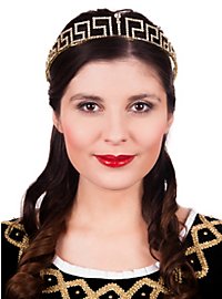 Diadema dorato con strass