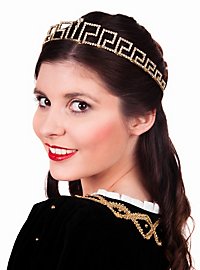 Diadema dorato con strass