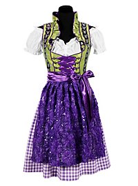 Dirndl with apron green-purple