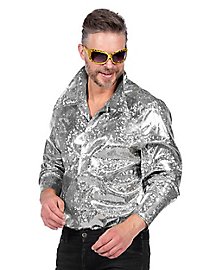 Disco Glamour Hemd silber