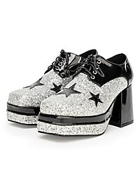 Disco Sko Sølv-Sort