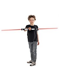 Dobbelt Lyssværd Med 7 LED Farver (Rød, Blå, Grøn, Gul, Lilla, Hvid) & Lasersværd Lydeffekter