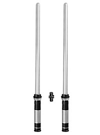 Dobbelt Lyssværd Med 7 LED Farver (Rød, Blå, Grøn, Gul, Lilla, Hvid) & Lasersværd Lydeffekter