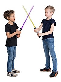 Dobbelt Lyssværd Med 7 LED Farver (Rød, Blå, Grøn, Gul, Lilla, Hvid) & Lasersværd Lydeffekter