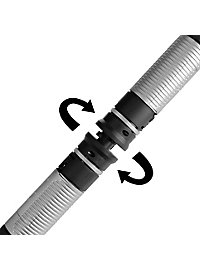 Dobbelt Lyssværd Med 7 LED Farver (Rød, Blå, Grøn, Gul, Lilla, Hvid) & Lasersværd Lydeffekter