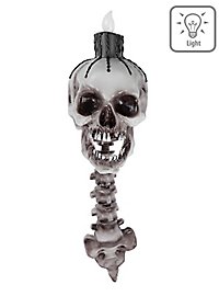 Dødningehoved Lysholder Med Lys