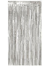 Door curtain silver metallic
