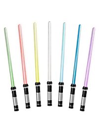 Double sabre laser avec 7 couleurs LED (rouge, bleu, vert, jaune, violet, blanc) & effets sonores du sabre laser