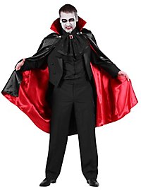 Dracula Cape with stand-up collar black-red