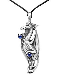 Dragon Necklace with Blue Stones