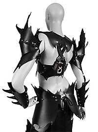 Dunkelelfen Kriegerin Lederrüstung schwarz Deluxe