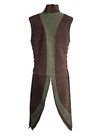 Dwarf Surcoat brown & green made of suede