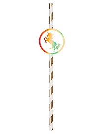 Eenhoorn papieren rietjes 6 stuks