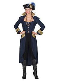 Elegante cappotto da pirata con finiture dorate
