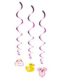 Espirales Decorativas Baby Girl 3 Piezas