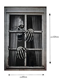 Esqueleto Monstruoso Decoración De Ventana Halloween