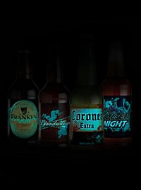 Étiquettes de bouteille de bière d'Halloween phosphorescentes
