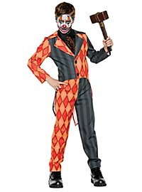 Evil clown costume suit for kids