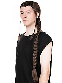Extra long wig with braid and braids