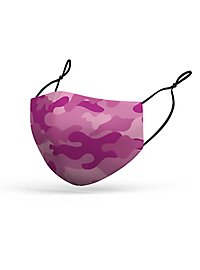 Fabric mask for kids camouflage pink