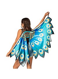 Fabric peacock wings
