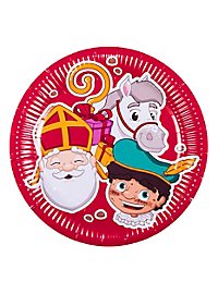 Father Christmas paper plates 6 pieces