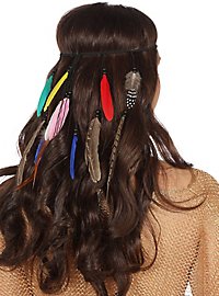 feather hairband colorful