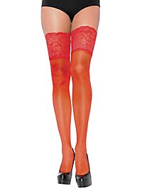 Fine stockings with wide border red