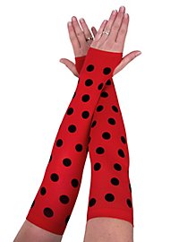 Fingerless ladybug gloves
