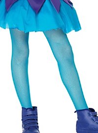 Fishnet Mädchen-Strumpfhosen neon-blau für Kinder