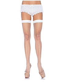 Fishnet stockings white