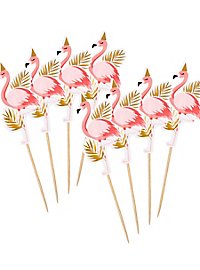 Flamingo party decoration set deluxe 47 pieces with flamingo piñata for 6 persons