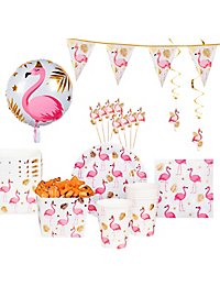 Flamingo Party Set 46 pièces pour 6 personnes