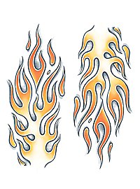 Flammen Klebe-Tattoo XL