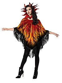 Flammendämonin Poncho Kostüm