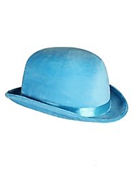 Flat bowler hat neon blue