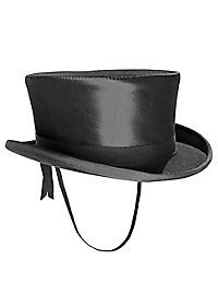 Flat riding top hat for ladies black