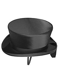 Flat riding top hat for ladies black