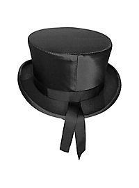 Flat riding top hat for ladies black