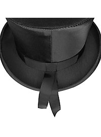 Flat riding top hat for ladies black
