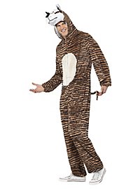Flauschiger Tiger Kapuzenoverall Kostüm