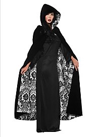 Fløjlskappe Med Hætte Sort-Grå