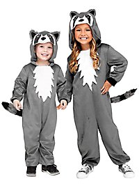 Fluffy raccoon costume for children