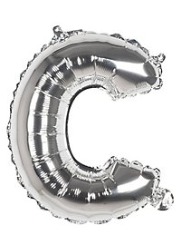 Foil balloon letter C silver 36 cm