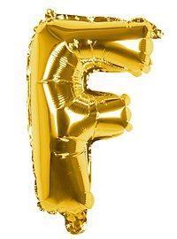 Foil balloon letter F gold 36 cm