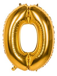 foil balloon number 0 gold 86 cm