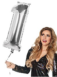 Foil balloon number 1 silver 86 cm