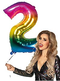 Foil balloon number 2 rainbow 86 cm